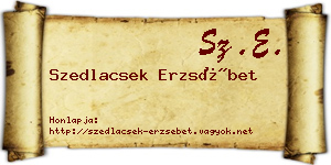Szedlacsek Erzsébet névjegykártya