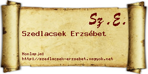 Szedlacsek Erzsébet névjegykártya